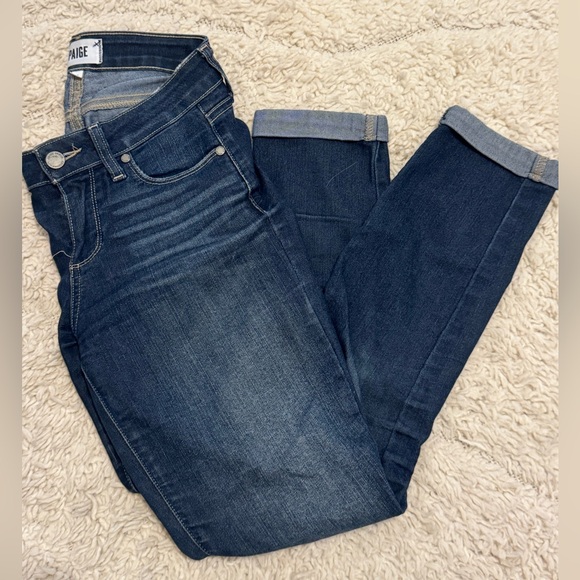 PAIGE Denim - Paige Kylie Crop jeans with cuffed hem